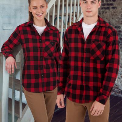 Unisex Classic Flannel Plaid LS Shirt Thumbnail
